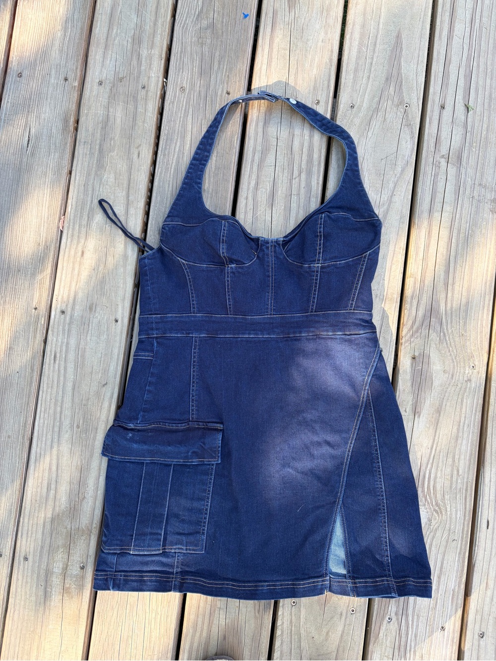 Urban Outfitters Halter Denim Dress